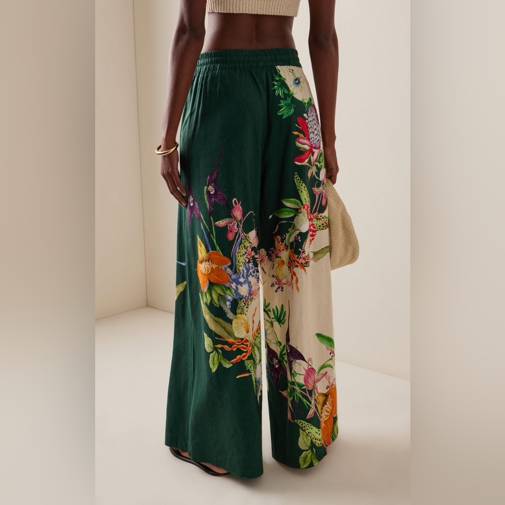 Alemais Aggie Printed Linen-blend Trousers - Picture 4 of 11